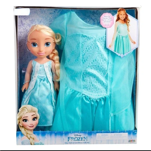 Toys | Disney Frozen Elsa Doll And Girl Dress Gift Set | Poshmark